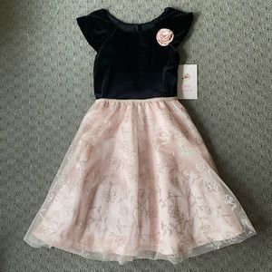 Black and Pink Formal Girls Dress